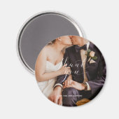 Dankeschön-Skript Hochzeitsfoto Magnet (Vorderseite/Rückseite)