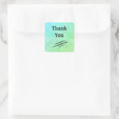 Dankeschön-Sticker Quadratischer Aufkleber (Tasche)
