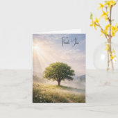Dankeschön Sympathie Einsamer Baum Karte (Gelbe Blume)