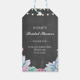 Dankeschön Tag Favor Pastel Sukkuläres Brautparty Geschenkanhänger