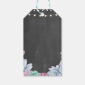 Dankeschön Tag Favor Pastel Sukkuläres Brautparty Geschenkanhänger (Rückseite)