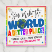 Dankeschön Tag Geschenkanhänger (Vorderseite)