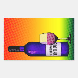 Dankeschön Toast Rechteckiger Aufkleber