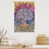 Dankeschön Tree Poster Print (Küche)