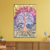 Dankeschön Tree Premium Stretched Canvas Print Leinwanddruck (Insitu (Wohnzimmer))