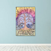 Dankeschön Tree Premium Stretched Canvas Print Leinwanddruck (Insitu (Holzboden))