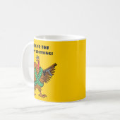 Dankeschön Truthahn mit Pistole. Kaffeetasse (Vorderseite Links)