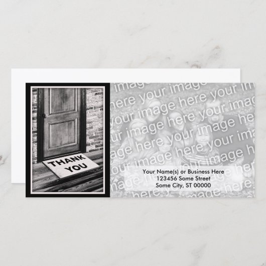 Dankeschön Türmatte Foto Dankeskarte (Vorne/Hinten)