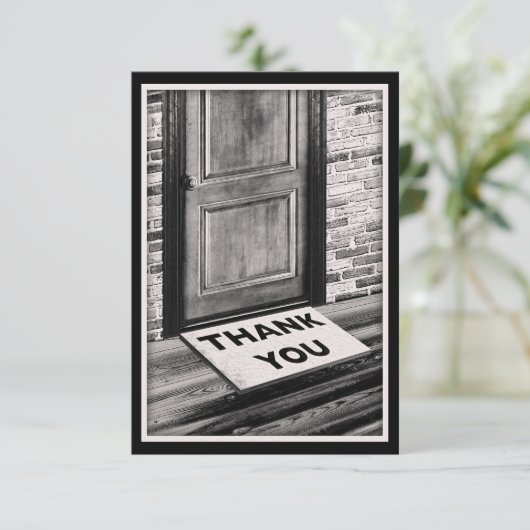 Dankeschön Türmatte Foto Einladung (Stehend Vorderseite)