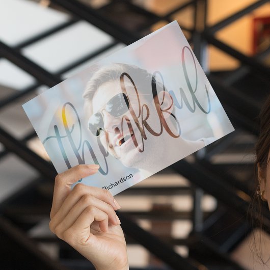 Dankeschön Typografy Foto Memorial Dankeschön Card Dankeskarte