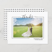 Dankeschön Typografy Foto Personalisiert Wedding C (Vorne/Hinten)