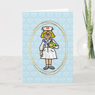 Dankeschön und Wertgutschrift für den Krankenpfleg Feiertagskarte