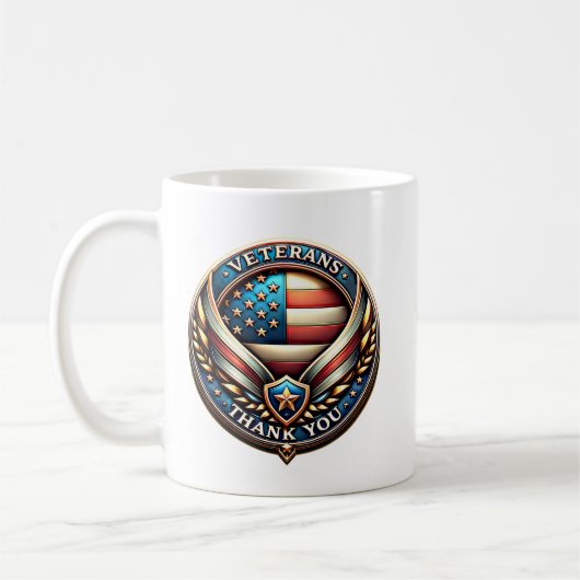 Dankeschön US-Veteranen-Appreciation Kaffeetasse (Links)