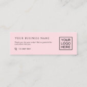 Dankeschön-Verpackungseinlagen für Beauty-Artikel- Mini Visitenkarte (Rückseite)