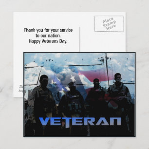 Dankeschön Veterans Day Postkarte