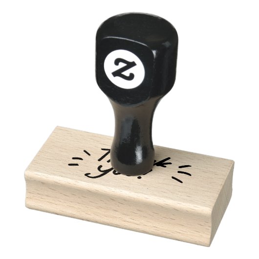 Dankeschön vom Hand gezeichnet Gummistempel (Stempel)