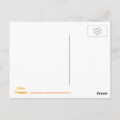 Dankeschön, Wortkunst mit gelben Lilienkarten Postkarte (Rückseite)