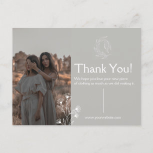 Dankeschön-Würdigungskarte für Kleidung  Postkarte