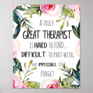 Dankeschön, Zitat des Therapeuten Poster