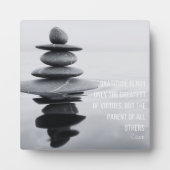 Dankeschön-Zitat-Stone-Balancing-Tabletop Fotoplatte (Vorderseite)