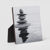 Dankeschön-Zitat-Stone-Balancing-Tabletop Fotoplatte (Vorderseite)