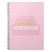 Dankeschön-Zitat-Wanddekor Notizblock (Vorderseite)