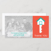 Dankeschön Zuhause Dankeskarte (Vorne/Hinten)