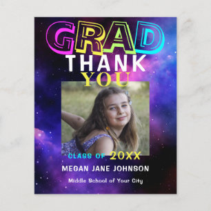 Dankeschön zum Budget-modernen Mittelschulabschlus Flyer