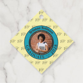 Dankeschön zur Cream Photo modernen Abschlussfeier Geschenkanhänger