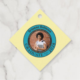 Dankeschön zur Cream Photo modernen Abschlussfeier Geschenkanhänger