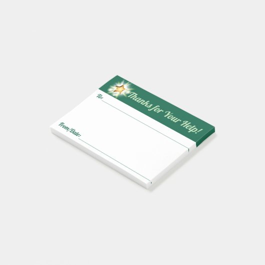 Dankeschön zur Mitarbeitererkennung Post-it Klebezettel (angewinkelt)