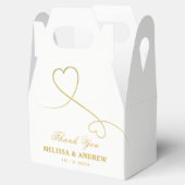 Dankeschön | Zwei Goldherzen | Personalisierte Hoc Geschenkschachtel (Geöffnet)