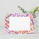 Dankeschwortwolke Dankeskarte (Stehend Vorderseite)