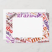 Dankeschwortwolke Dankeskarte (Vorne/Hinten)