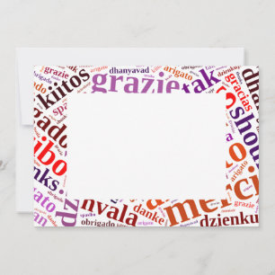 Dankeschwortwolke Dankeskarte