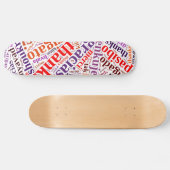 Dankeschwortwolke Skateboard (Horizontal)