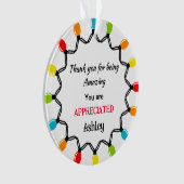 Dankesgeschenk für Weihnachten Minimalistisch Ornament (Vorderseite)