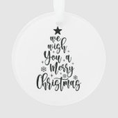 Dankesgeschenk für Weihnachten Minimalistisch Ornament (Rückseite)