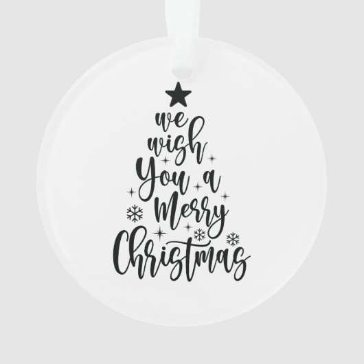 Dankesgeschenk für Weihnachten Minimalistisch Ornament (Rückseite)