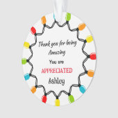 Dankesgeschenk für Weihnachten Minimalistisch Ornament (Vorderseite)