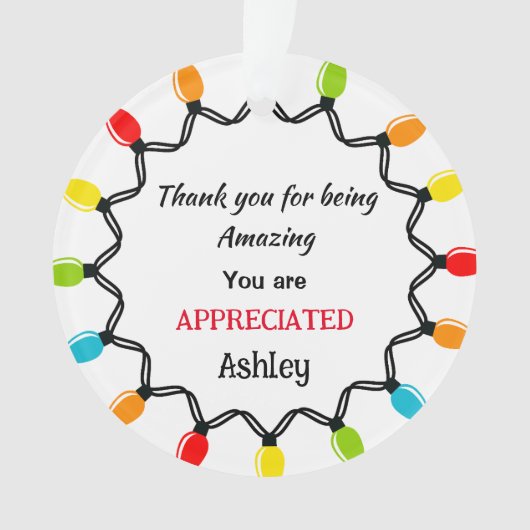 Dankesgeschenk für Weihnachten Minimalistisch Ornament (Vorderseite)