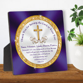 Dankesgeschenke für Kirchenführer, Freiwillige, Fotoplatte