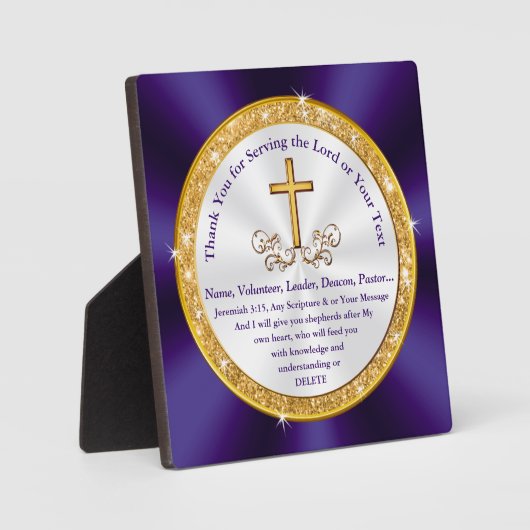 Dankesgeschenke für Kirchenführer, Freiwillige, Fotoplatte (Vorderseite)