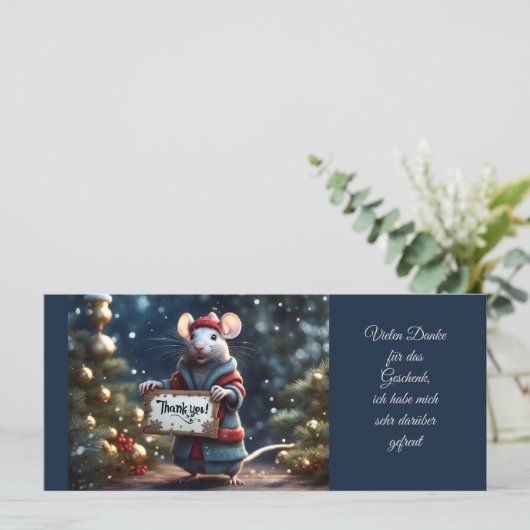 Dankesgrüße von der kleinen Ratte (Stehend Vorderseite)