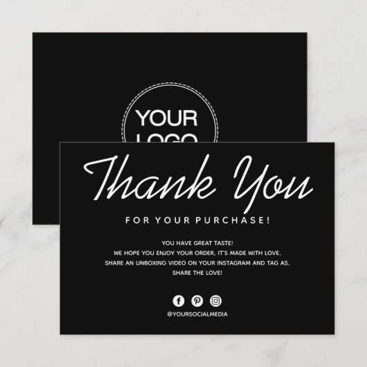 Dankeskarte (Vorne/Hinten)