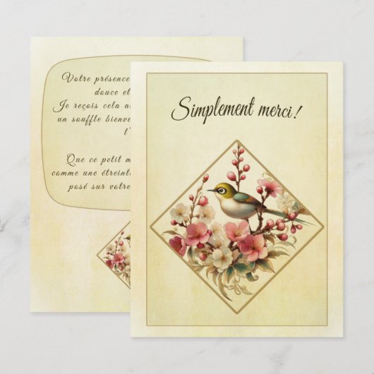 Dankeskarte (Vorne/Hinten)