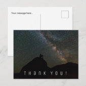 Dankeskarte. Der Milchstraße nächtliche Himmel. Postkarte (Vorne/Hinten)