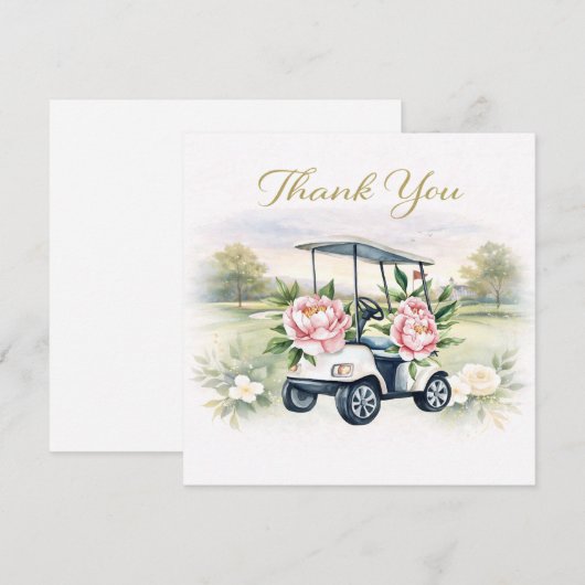 DANKESKARTE GOLF HOCHZEIT (Vorne/Hinten)