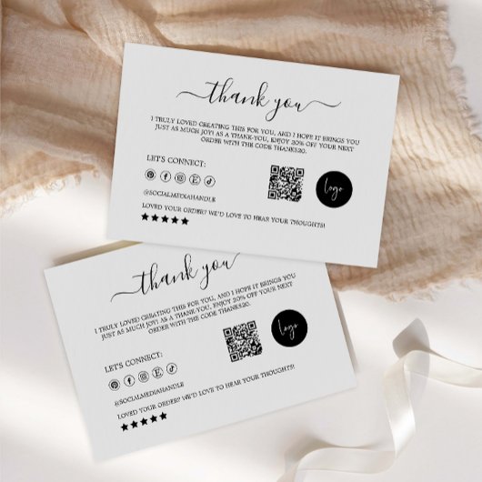 Dankeskarte | Kleine Biz-Packungsbeilage