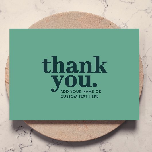 Dankeskarte | Moderne grüne Retro